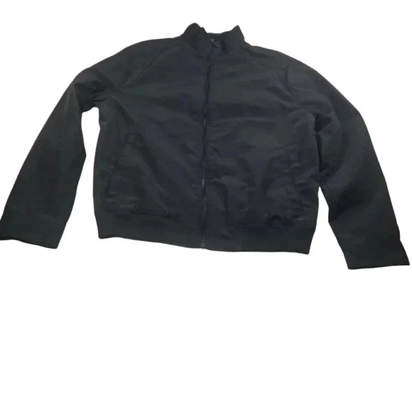 Perry Ellis Lightweight Black Bomber Jacket Sz M - Picture 1 of 9